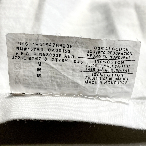 Champion Spell Out Logo Long Sleeve T-Shirt White Men's Medium M 100% Cotton EUC - Picture 6 of 6